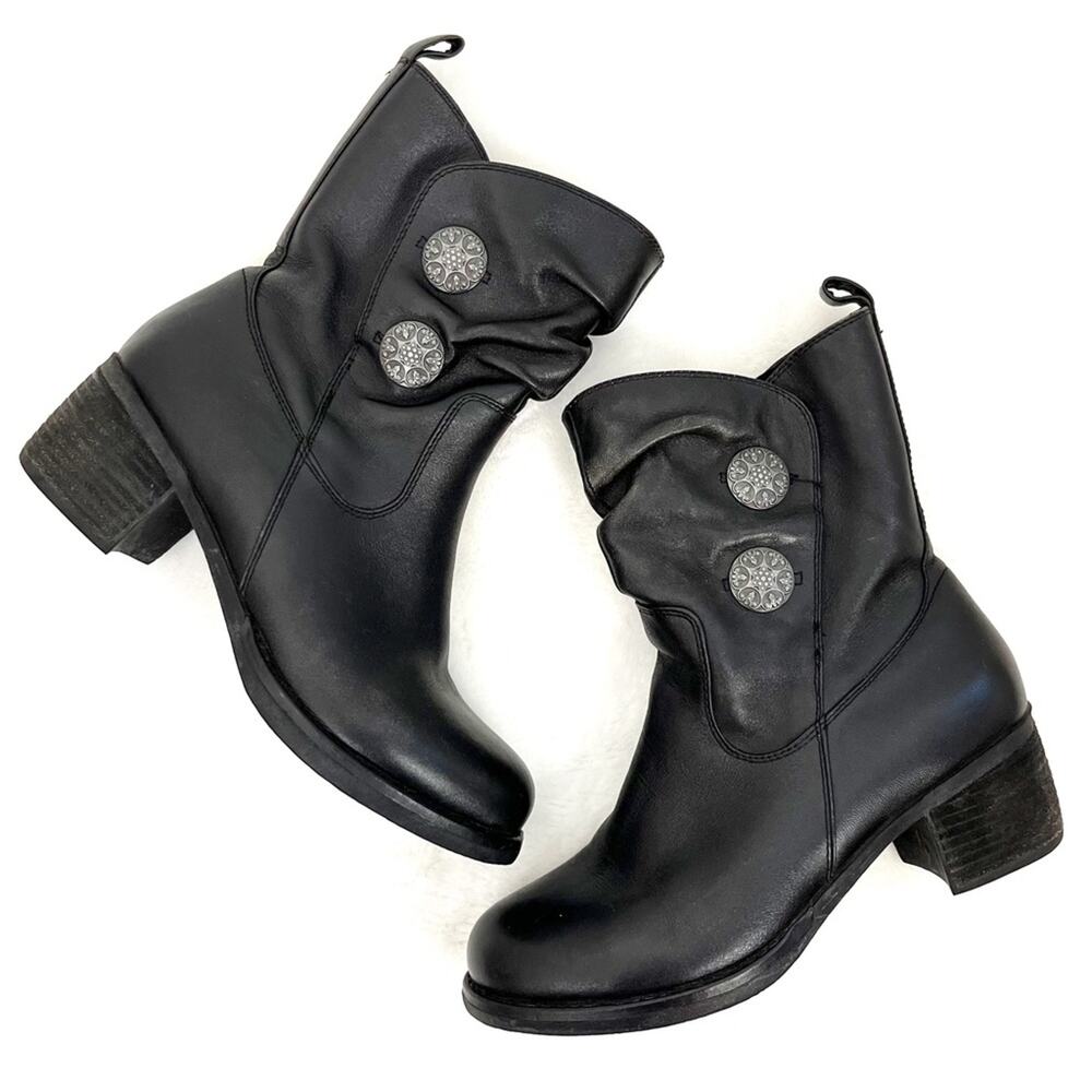 Tara M Devon Ankle Boots Heels Leather Upper Faux Fur Lined Inner Zipper 7